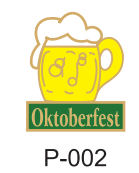 Pin copo de chopp Oktoberfest (banho de ouro)