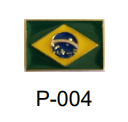 Pin Bandeira do Brasil (banho de ouro)
