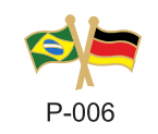 Pin Brasil Alemanha (banho de ouro)