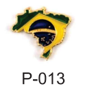 Pin Mapa Brasil (banho de ouro)